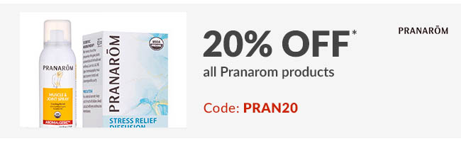 20% off* all Pranarom products. Code: PRAN20